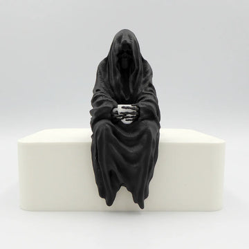 Sitting Grim Reaper with Teacup