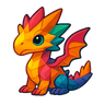 Colour-Shifting and Glow-in-the-Dark Adult Dragon Icon