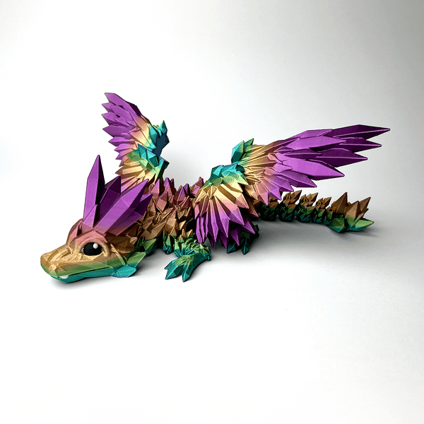 3D Printed Baby Dragon - Baby Crystal Wing Dragon Fidget