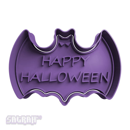 Happy Halloween Bat Cookie Cutter - Satrah 3D