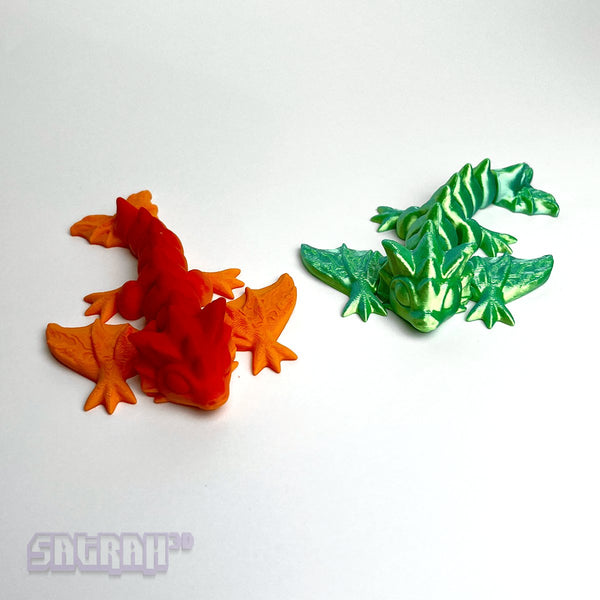 3D Printed Baby Dragon - Tiny Wyvern Fidget