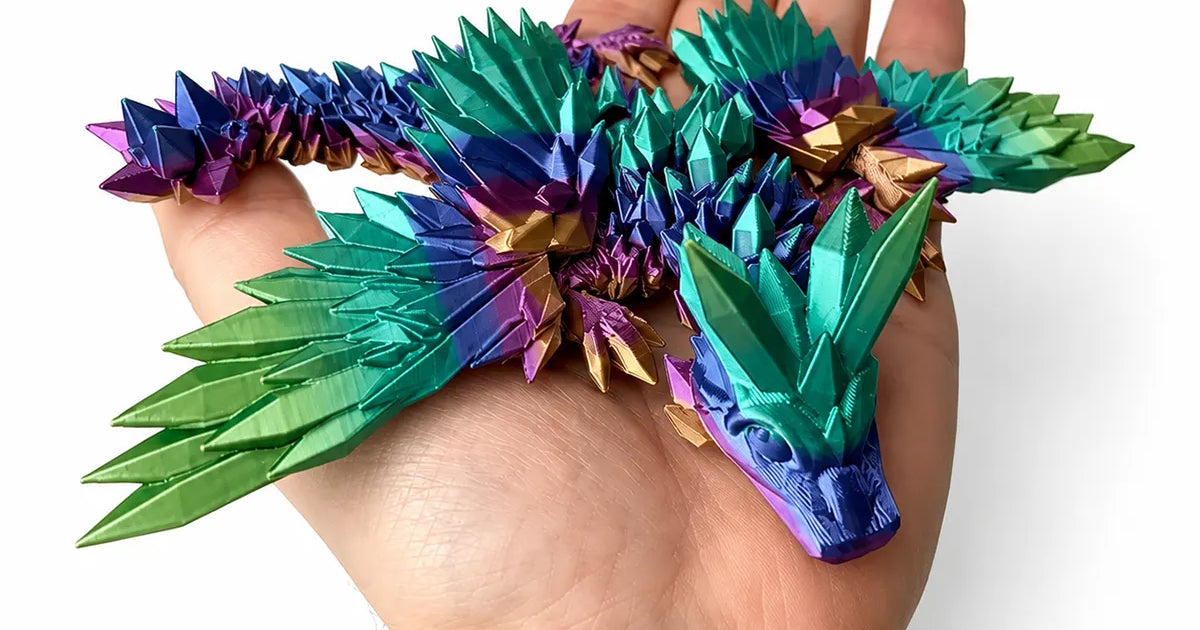 Mini Crystal Wing Dragon Fidgets – Articulated Dragons | Satrah 3D