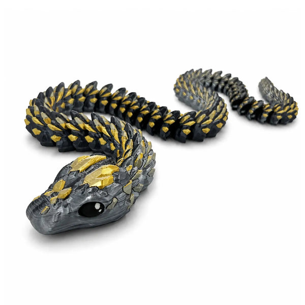 Premium Crystal Snake Articulated Fidget — 3D printed articulated animal handmade in Lake Macquarie, NSW by Satrah 3D