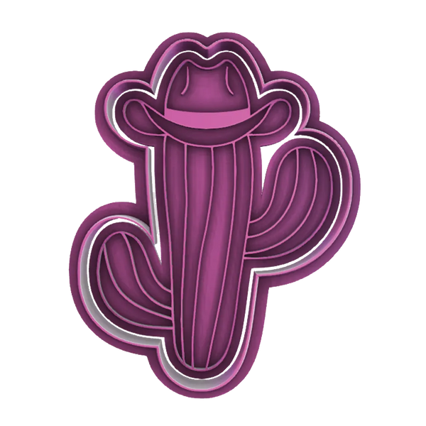 Cowboy Cactus Cookie Cutter – Western Cookie Cutter & Stamp from Yeehaw Bakes