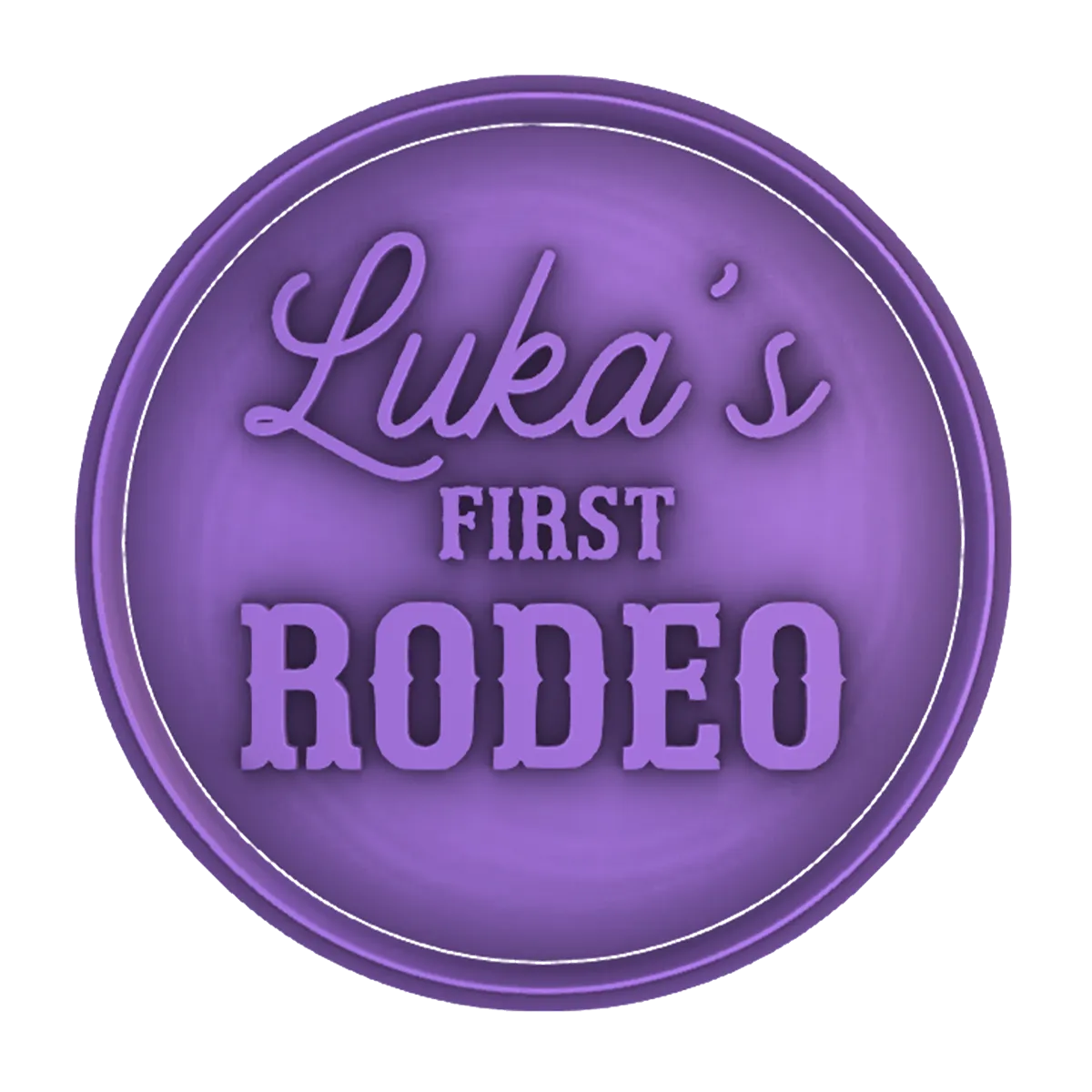 Custom First Rodeo Circle Cookie Cutter