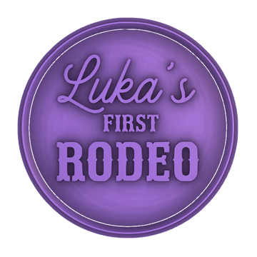 Custom First Rodeo Circle Cookie Cutter