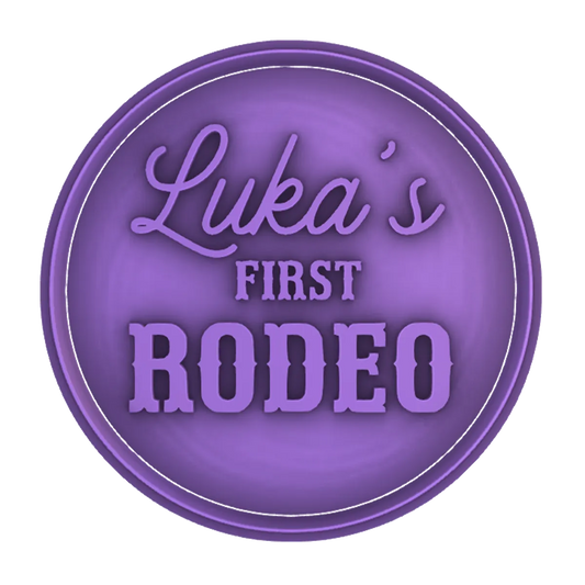 Custom First Rodeo Circle Cookie Cutter