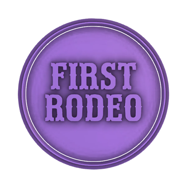 First Rodeo Circle Cookie Cutter – Western Cookie Cutter & Stamp from Yeehaw Bakes