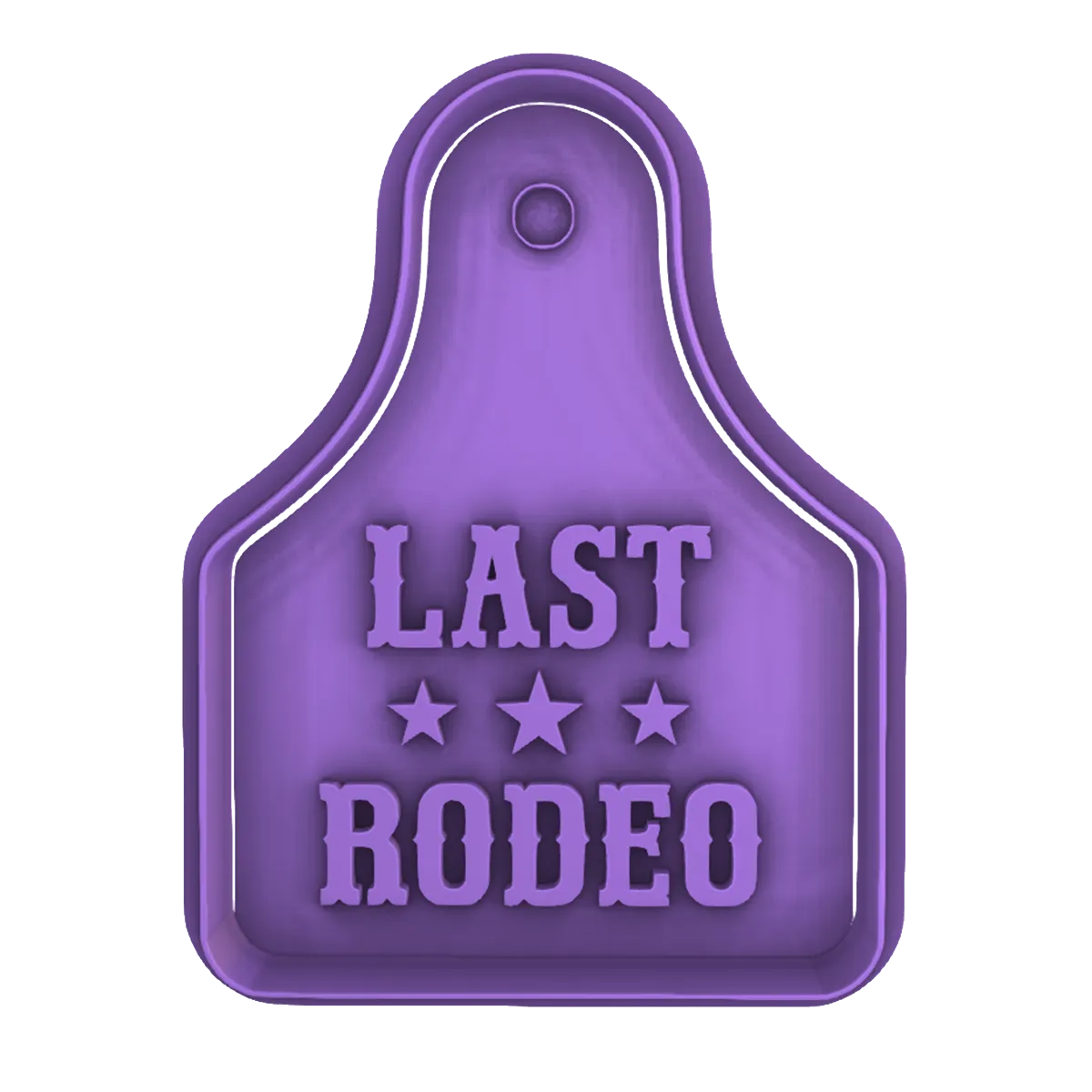 Last Rodeo Cattle Tag Cookie Cutter