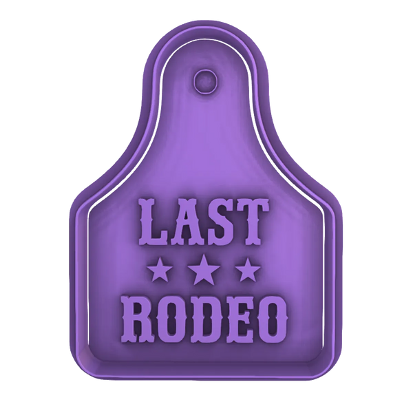 Last Rodeo Cattle Tag Cookie Cutter – Western Cookie Cutter & Stamp from Yeehaw Bakes