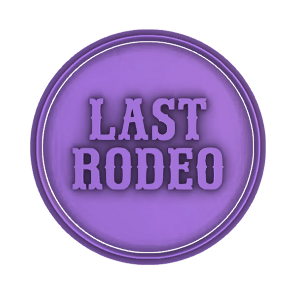 Last Rodeo Circle Cookie Cutter – Western Cookie Cutter & Stamp from Yeehaw Bakes