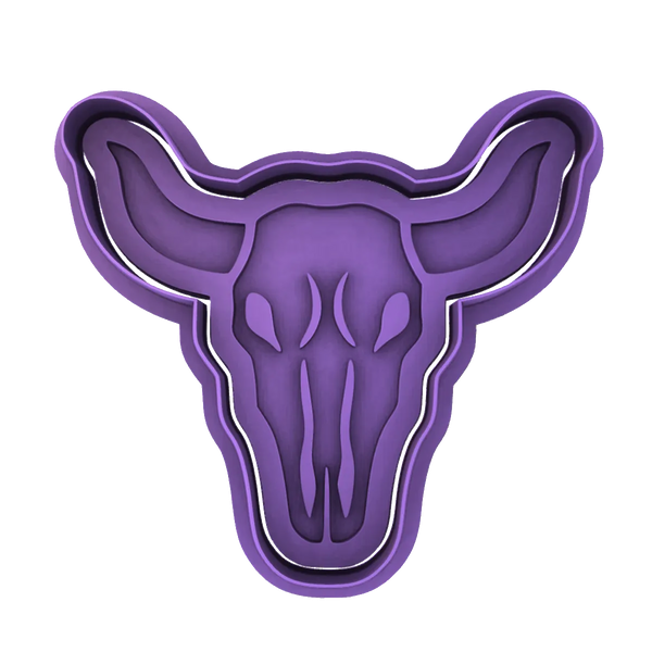 Longhorn Skull Cookie Cutter – Western Cookie Cutter & Stamp from Yeehaw Bakes