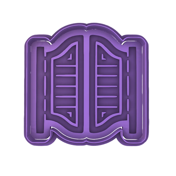 Saloon Doors Cookie Cutter – Western Cookie Cutter & Stamp from Yeehaw Bakes