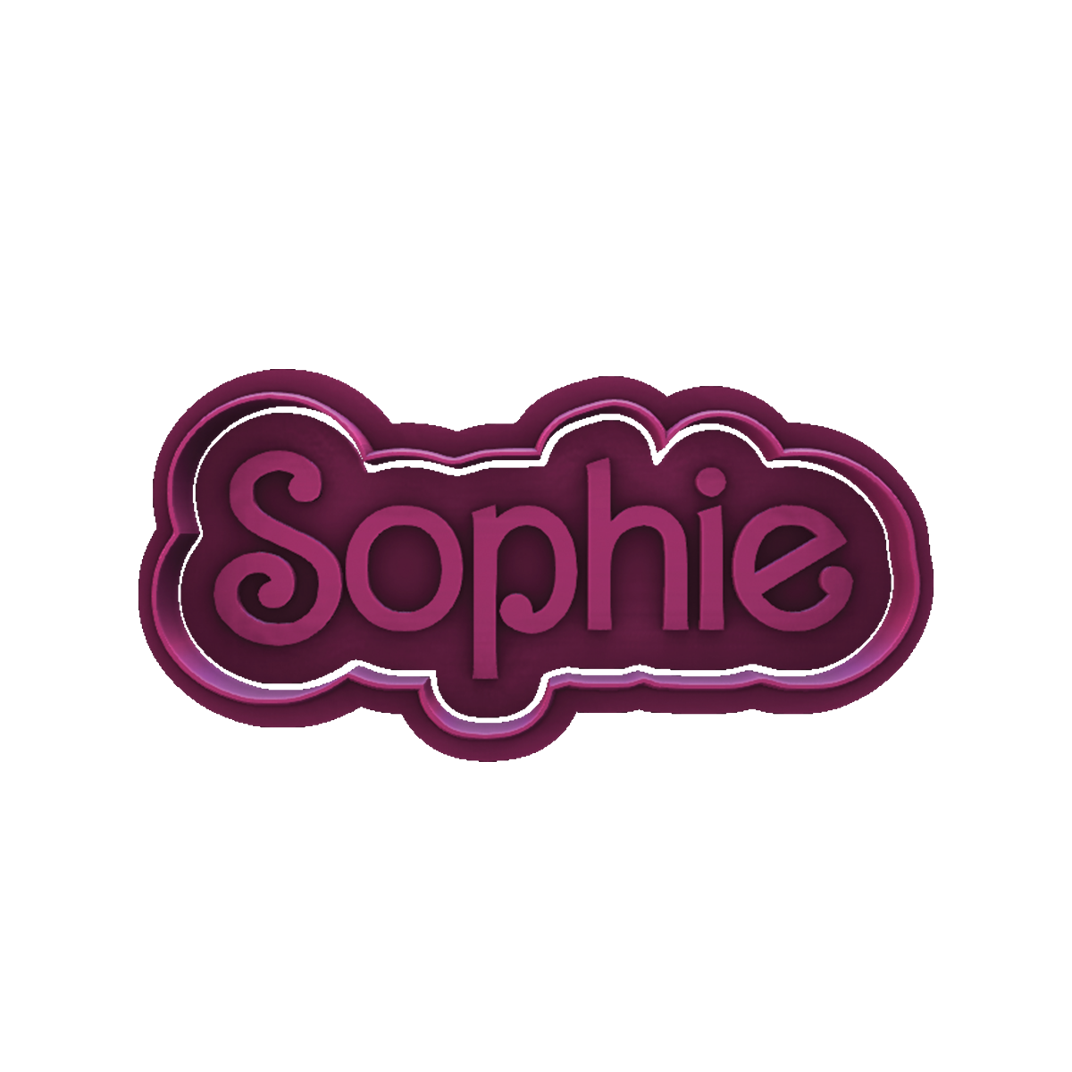 DreamHouse Style Custom Name Cookie Cutter and Stamp - Satrah 3D