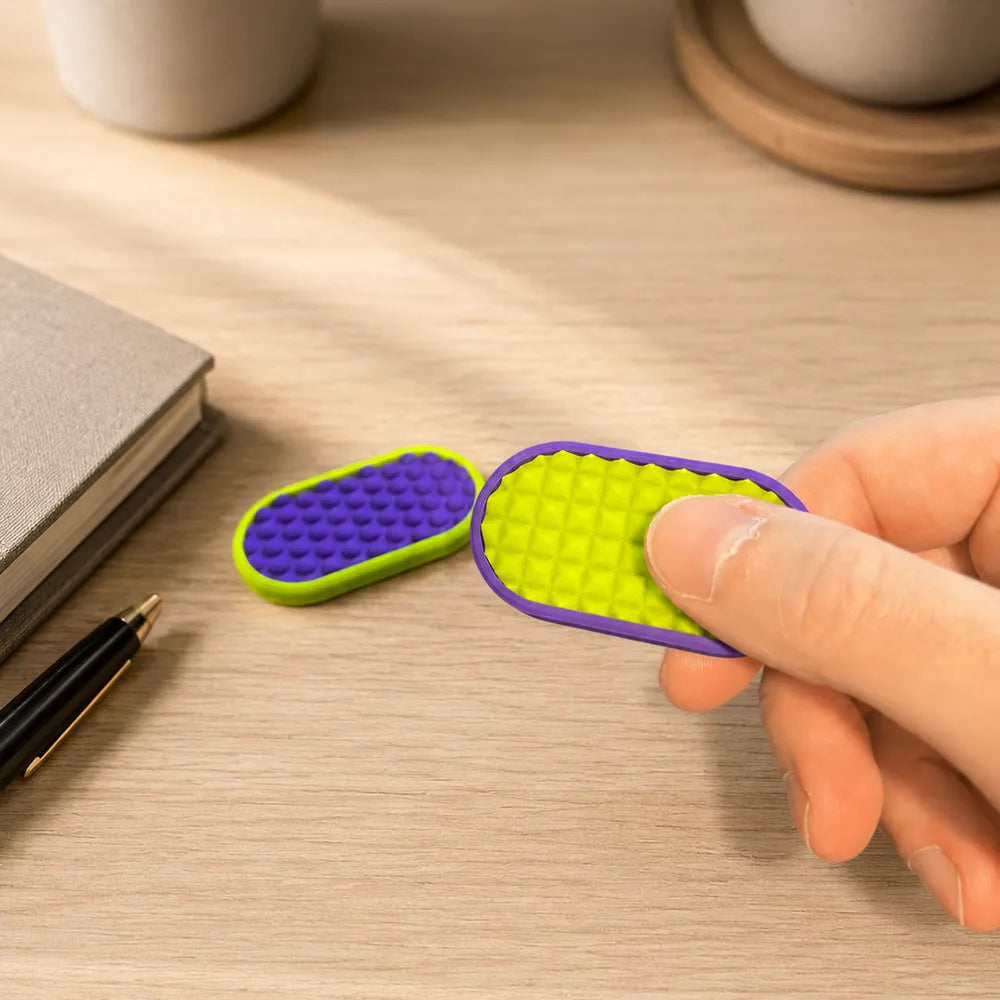 Lifestyle photo of a person using the Magnetic Fidget Slider