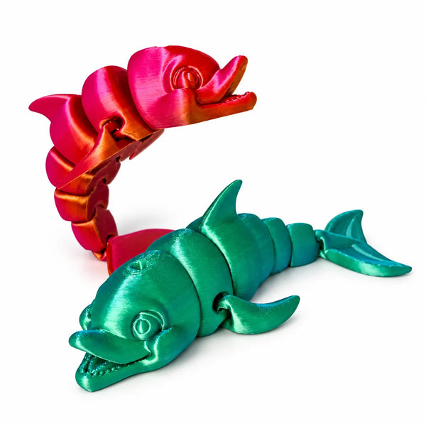 Dolphin Fidget — 3D printed articulated fidget handmade in Lake Macquarie, NSW by Satrah 3D