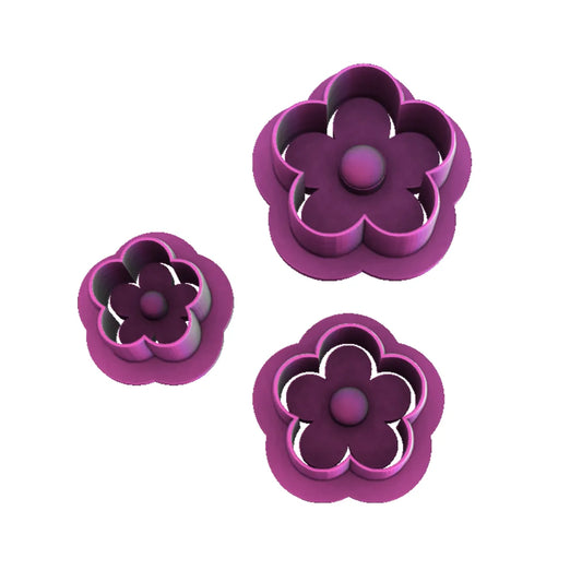Flower Impression Cutter Set (3-Piece)
