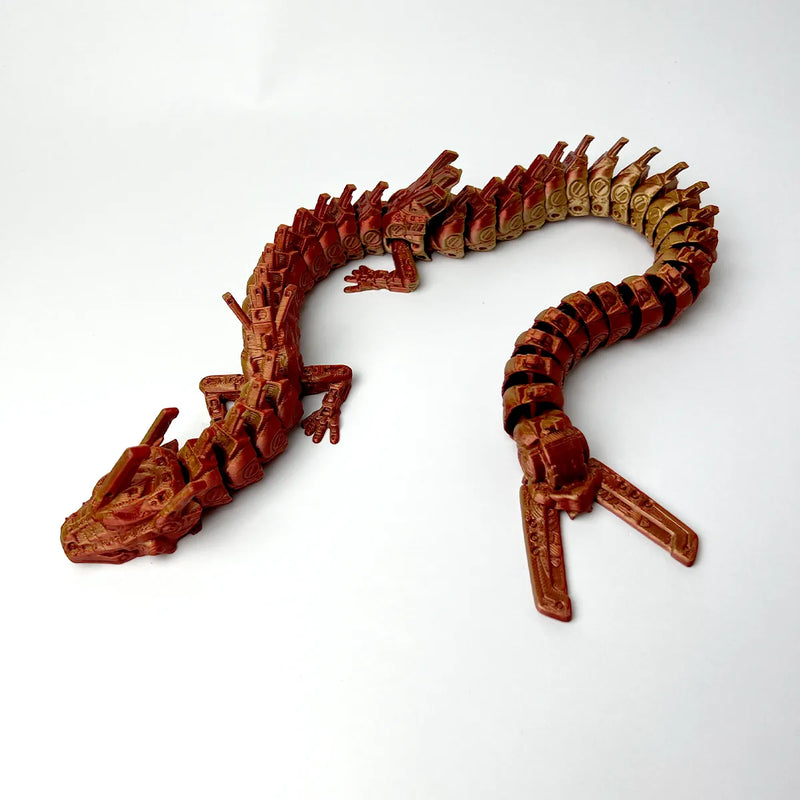 Mecha Articulated Dragon held in hand for scale