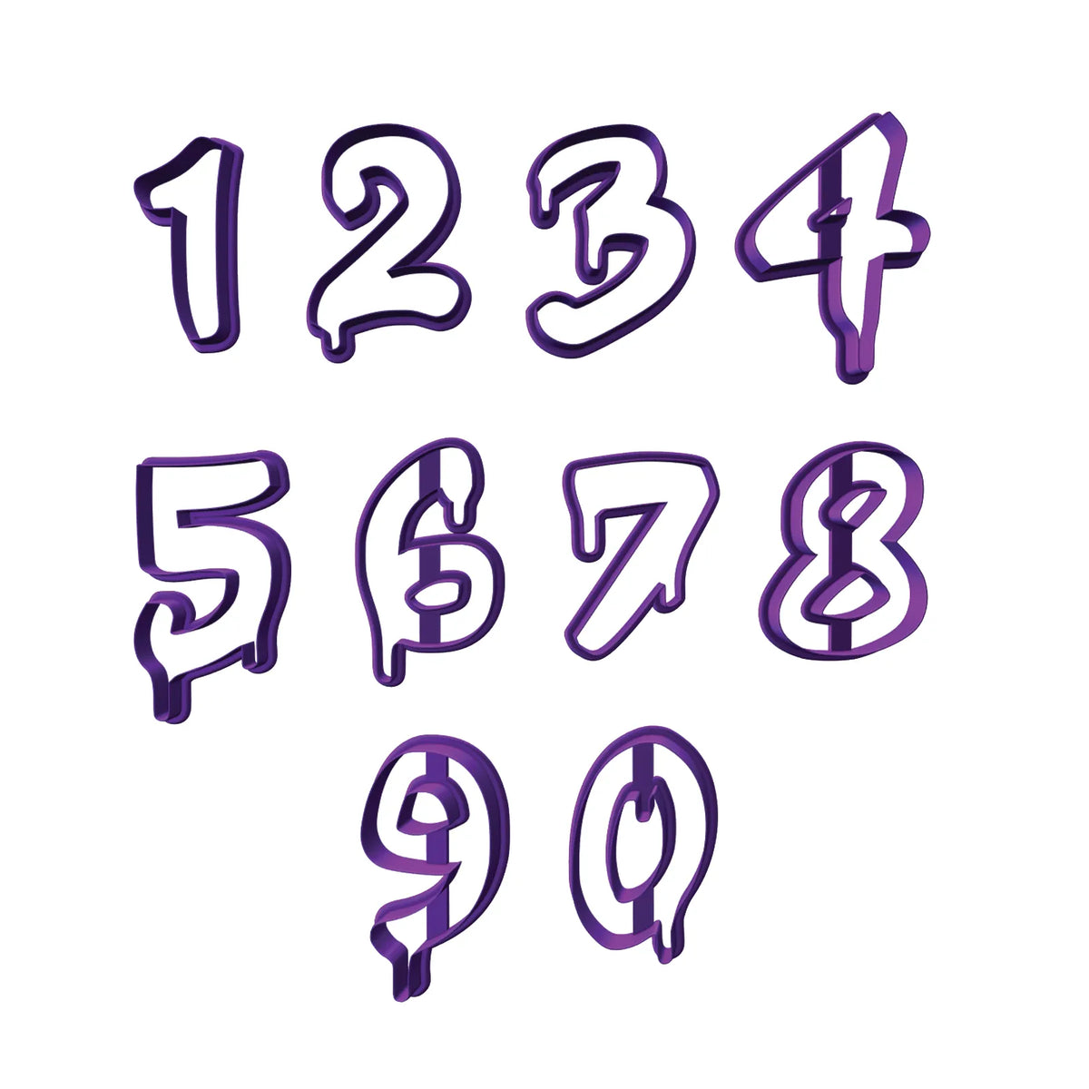 Drippy Number Cookie Cutters