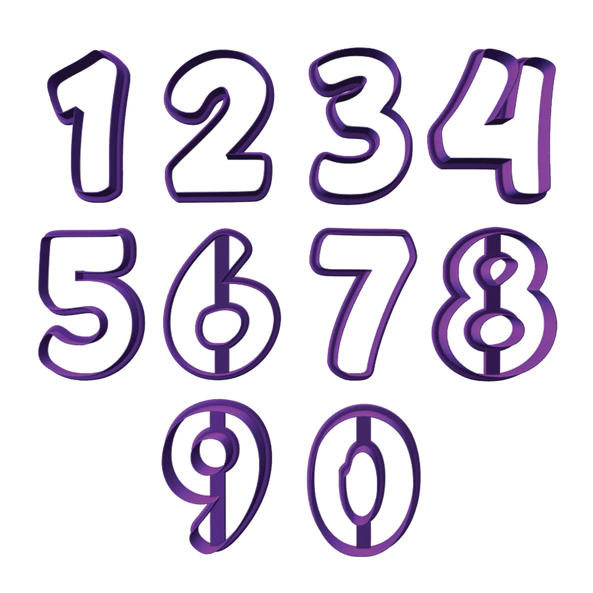 Jellybean Number Cookie Cutters