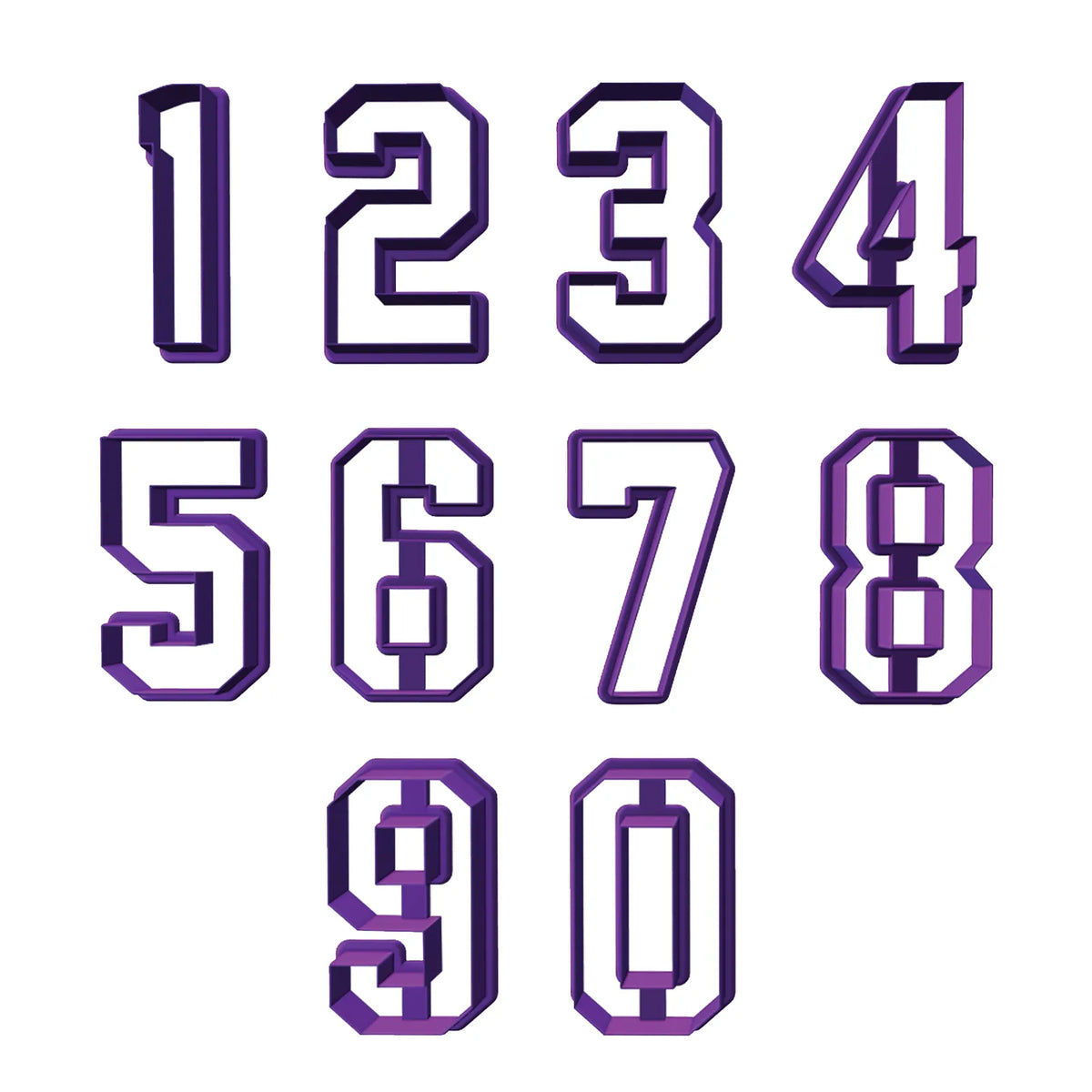 Varsity Number Cookie Cutters