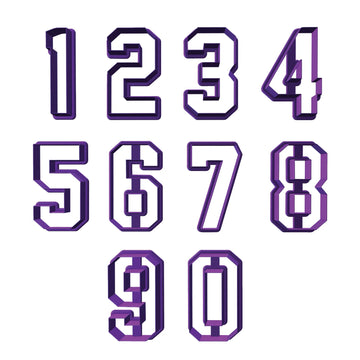 Varsity Number Cookie Cutters