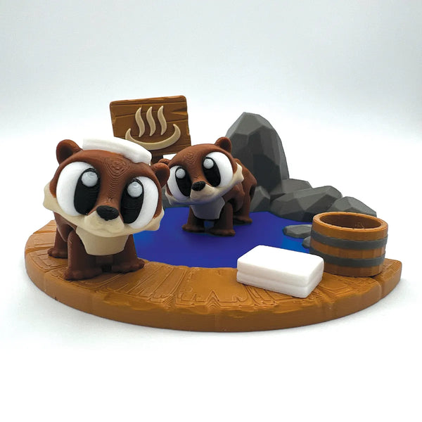 3D Printed Animal - Otter Onsen Set
