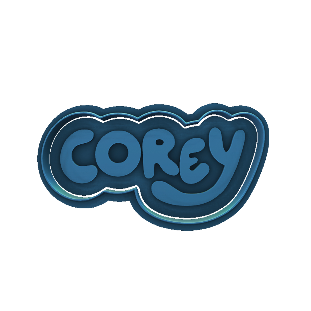 Playful Pup Style Custom Name Cookie Cutter - Satrah 3D