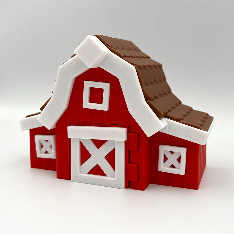 Pocket Pals Mini Barn 3D printed in eco friendly PLA by Satrah 3D