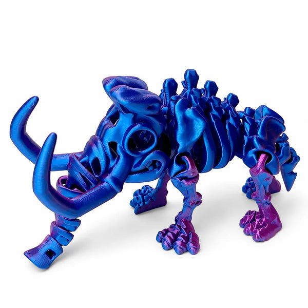 Mammoth Flexi Skeleton — 3D printed articulated fidget handmade in Lake Macquarie, NSW by Satrah 3D
