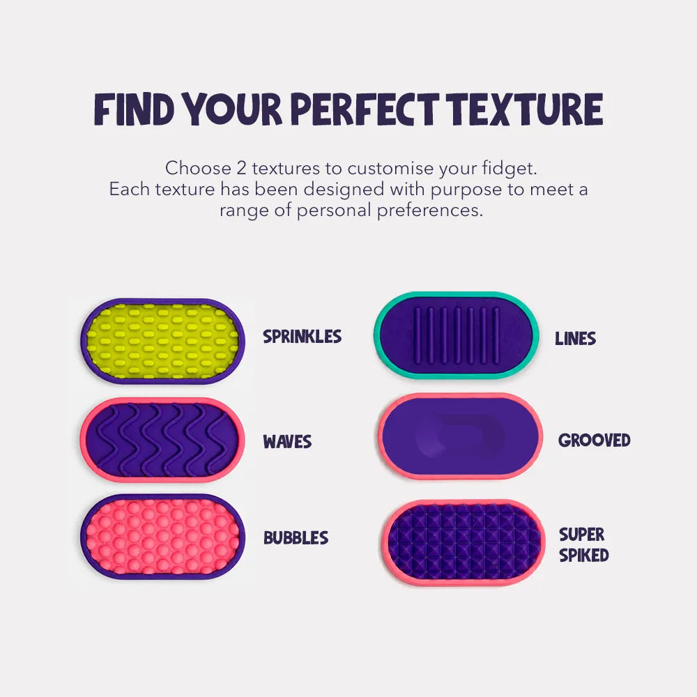 Fidget Slider texture options for a customised tactile feel