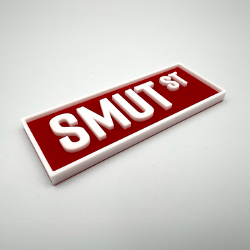 Smut St Bookshelf Sign