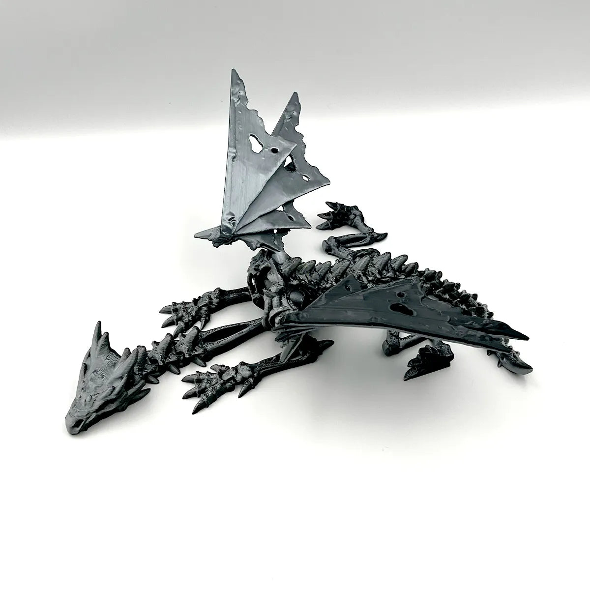 Wraithwing Skeleton Dragon side profile, 3D printed fidget