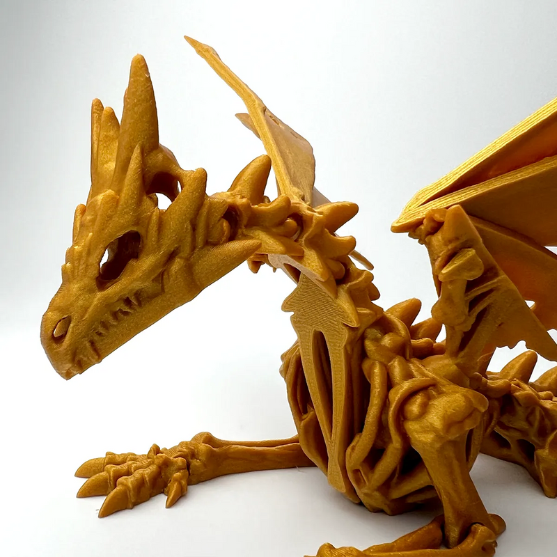 Wraithwing Skeleton Dragon Fidget posed showing articulated joints