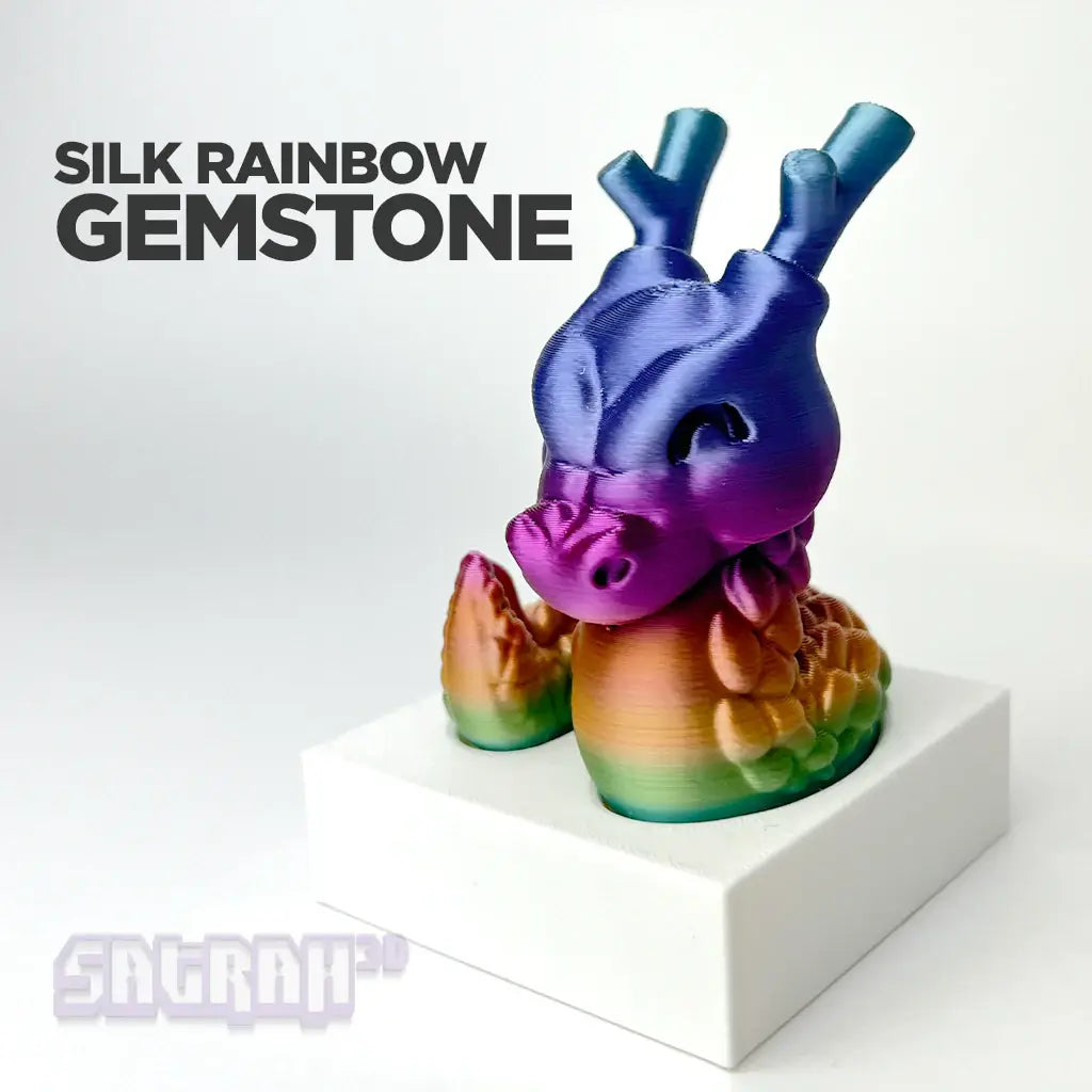 Satrah 3D Colour Option | Silk Gemstone Rainbow