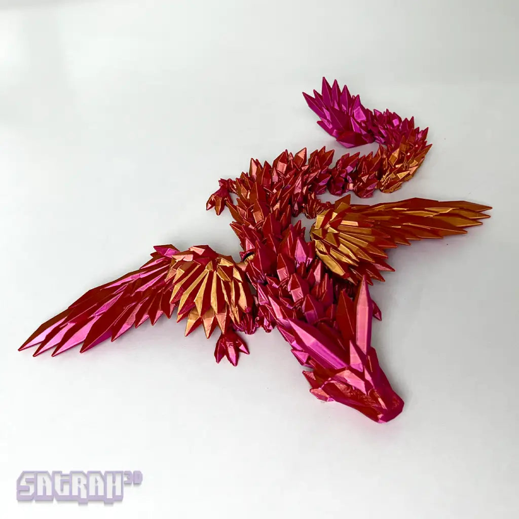 Articulated feathered dragon fidget toy - Geek and Artsy