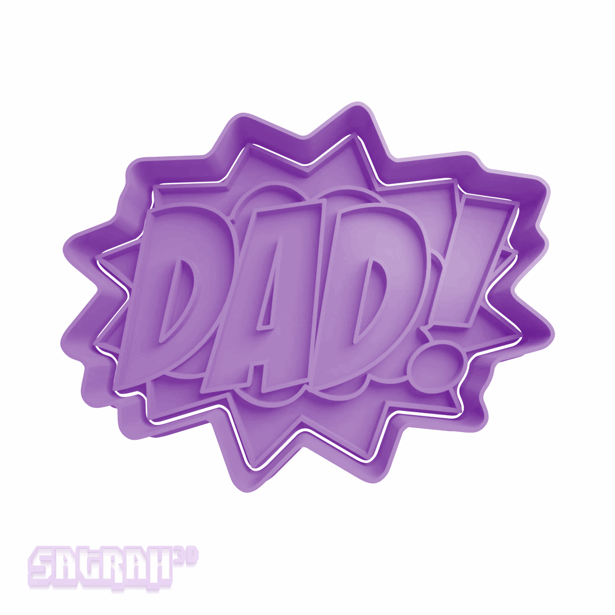 Dad Comic Style Cookie Cutter | Satrah 3D