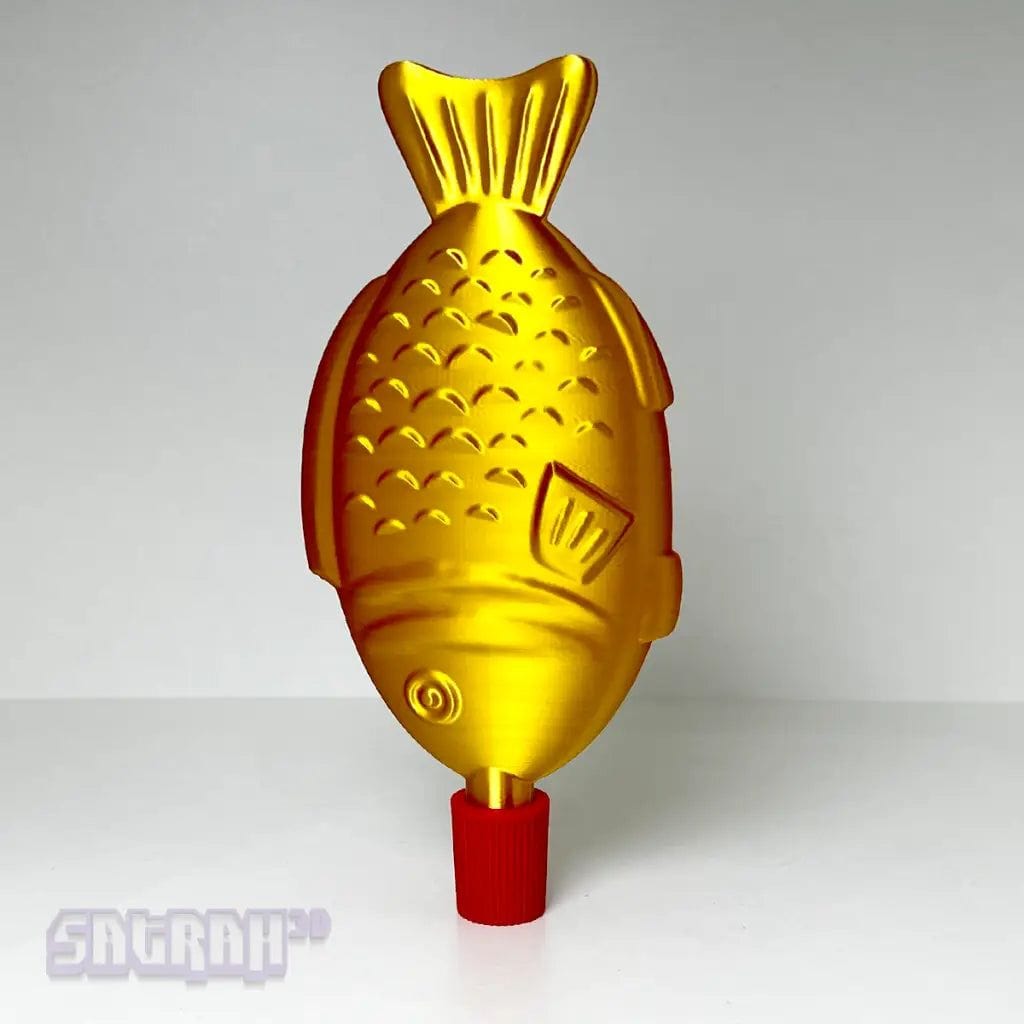 Gold with Red Cap Oversized Soy Sauce Fish | Satrah 3D