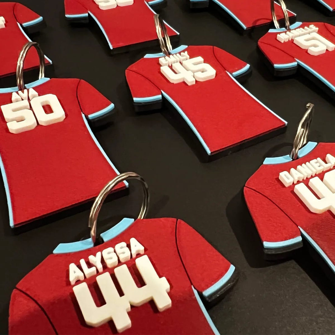Personalised Football Jersey Keyrings