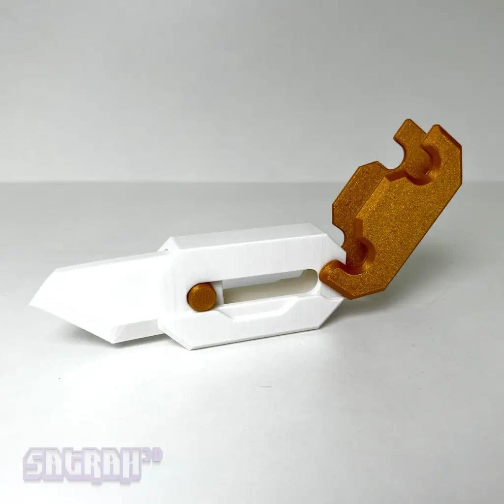 Metallic Gold Gravity Knife Fidget | Satrah 3D