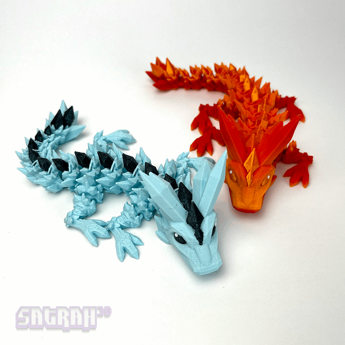 Mini Mystery Crystal Articulated Dragon | Satrah 3D