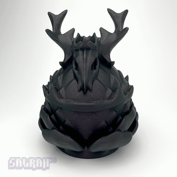 Mystical Black Purple Metallic (Pictured) Deer Skull Container | Dice Box | Satrah 3D