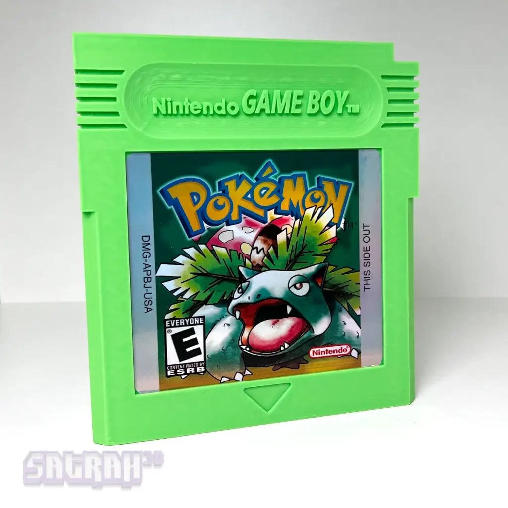 Pokemon Green Oversized Pokemon Game Boy Cartridge Display Piece | Satrah 3D