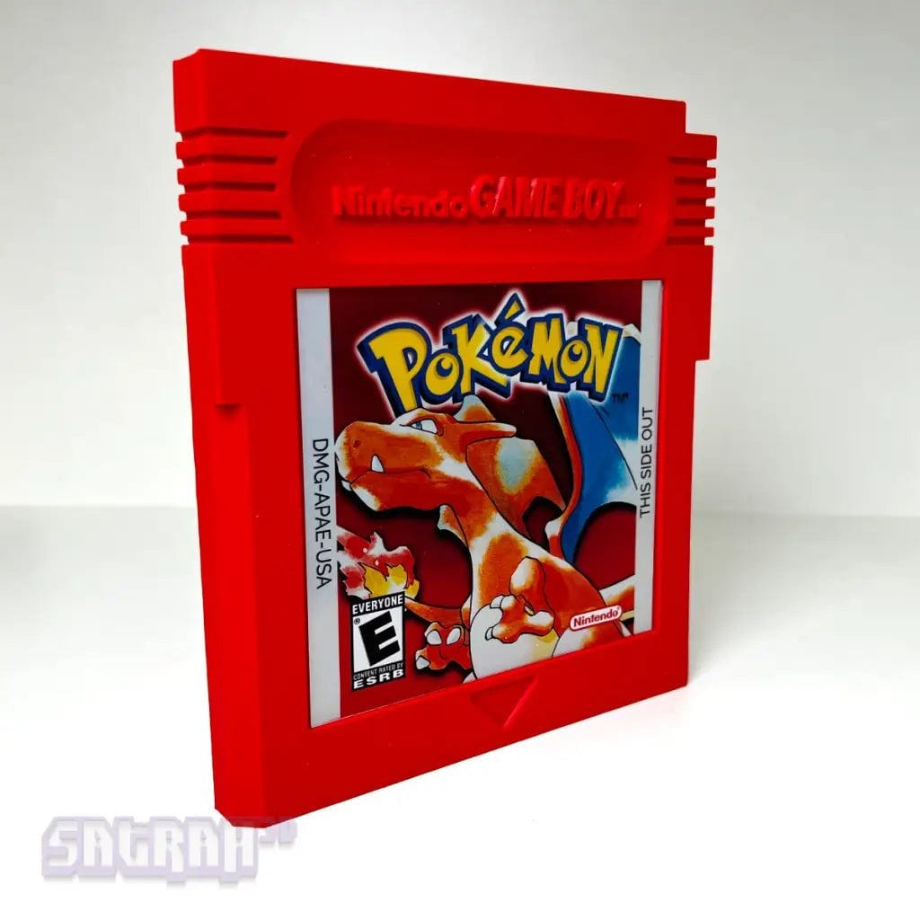 Pokemon Red Oversized Pokemon Game Boy Cartridge Display Piece | Satrah 3D