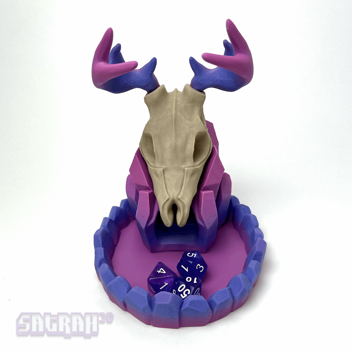 Purple Deer Skull Dice Tower | Satrah 3D