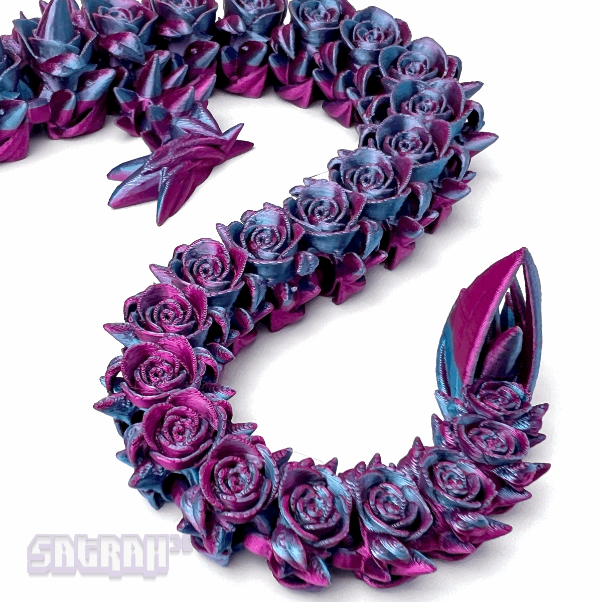 Rose Dragon | Valentines Rose Articulated Fidget | Satrah 3D