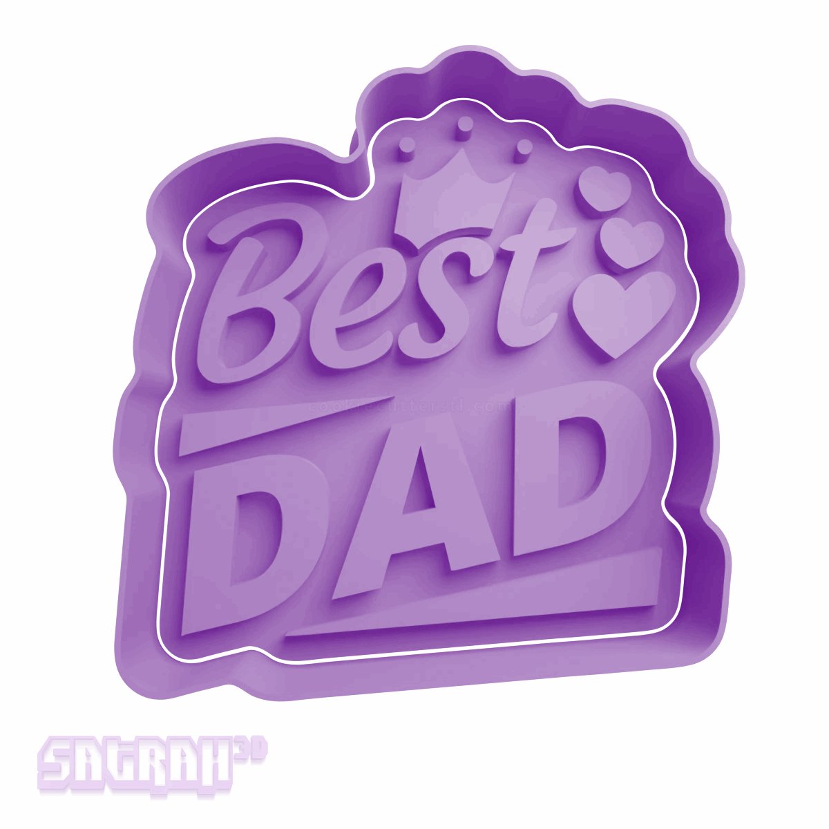 Best Dad Crown Cookie Cutter - Satrah 3D