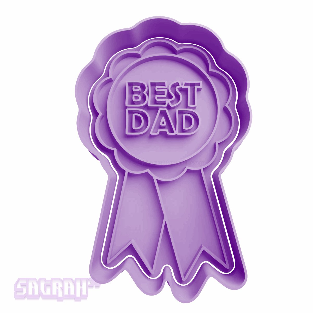 Best Dad Ribbon Cookie Cutter - Satrah 3D