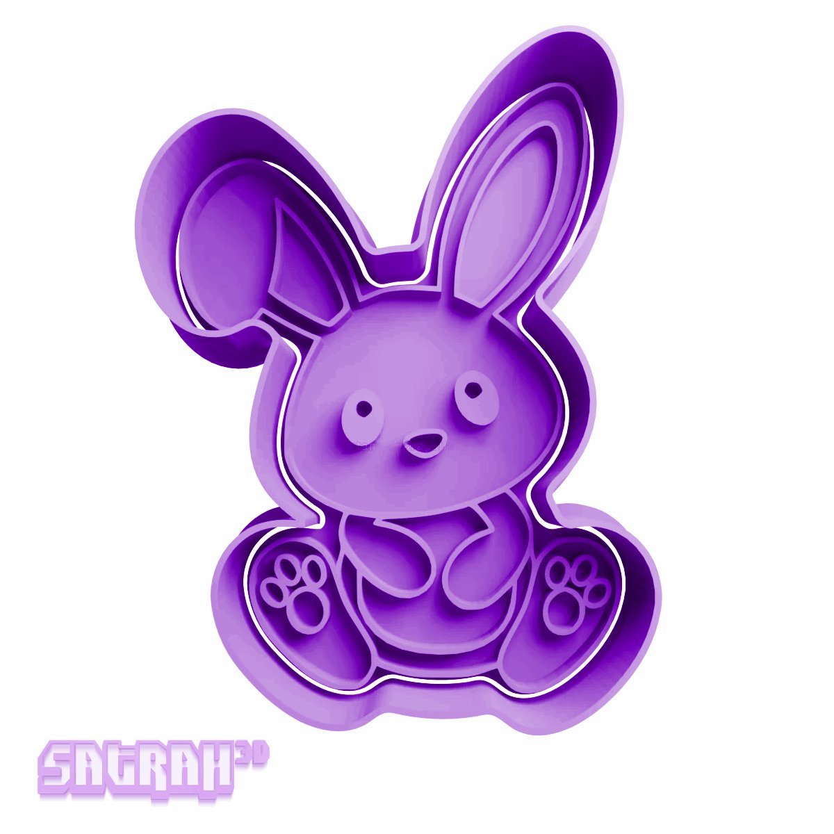 Bunny cookie cutter satrah 3d