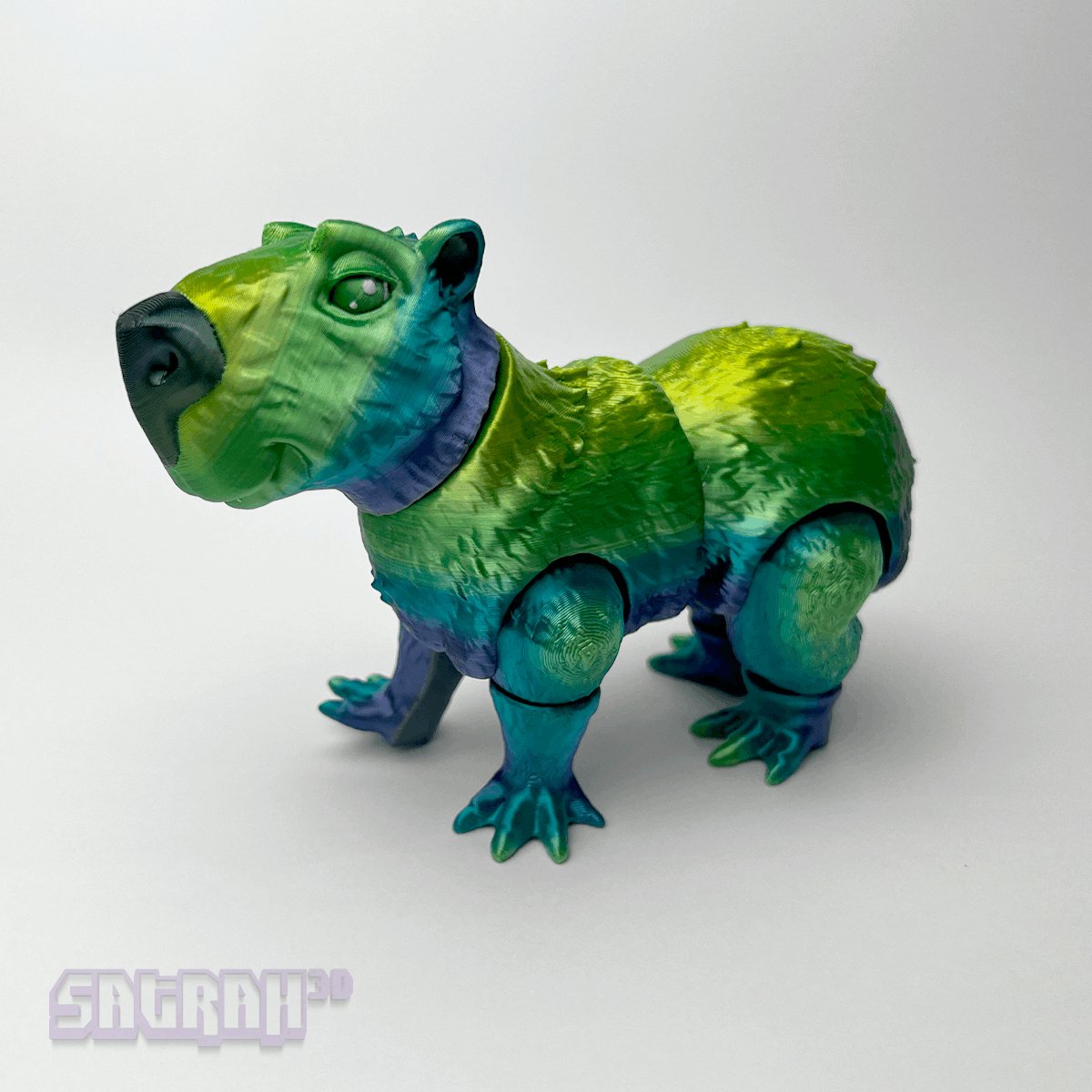 10 Jouets De Bureau Capybara Fidget Imprimés Animaux Articulés Flexible